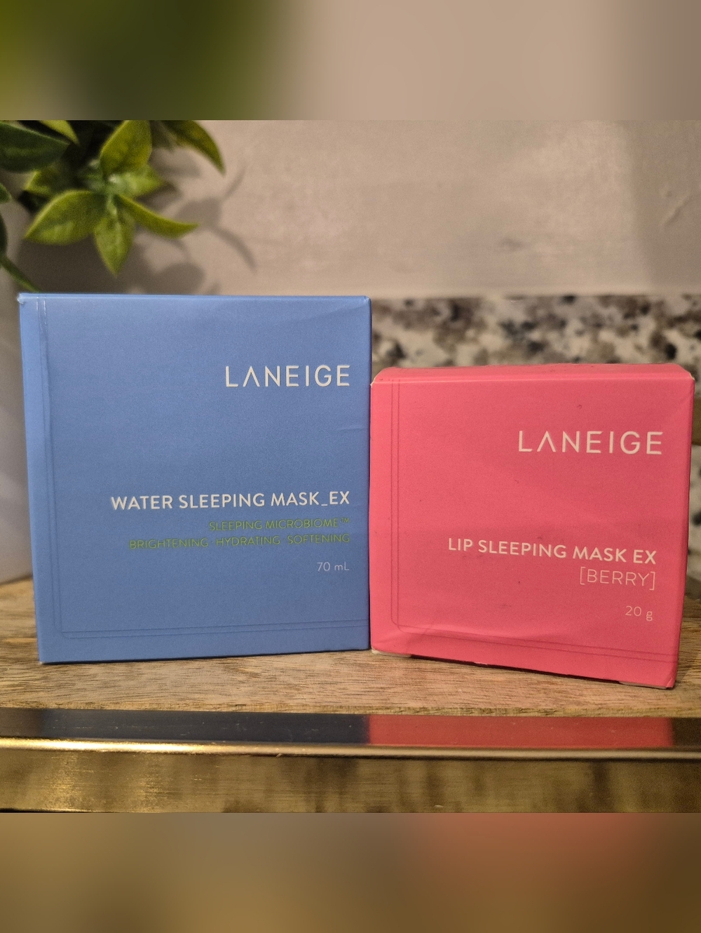 LANEIGE Blue Water Sleeping Mask EX & Pink Lip Sleeping Mask Duo